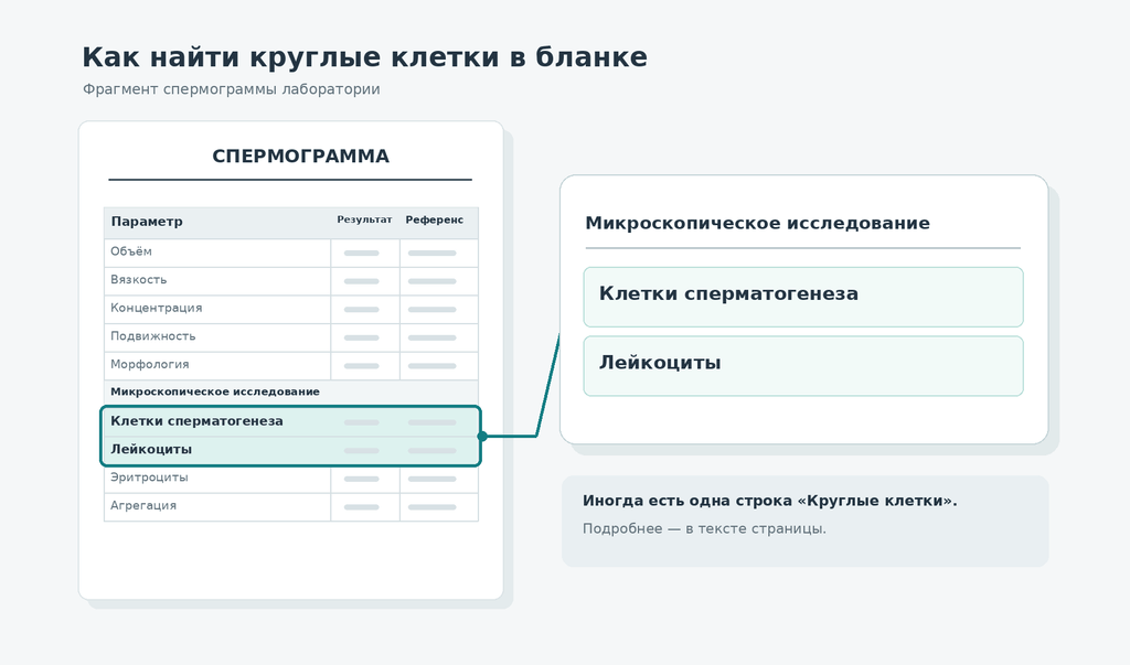 круглые клетки в спермограмме